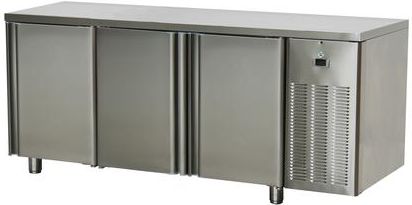 RM GASTRO Stół chłodniczy trzydrzwiowy/blat nierdzewny SCH - 3D/N