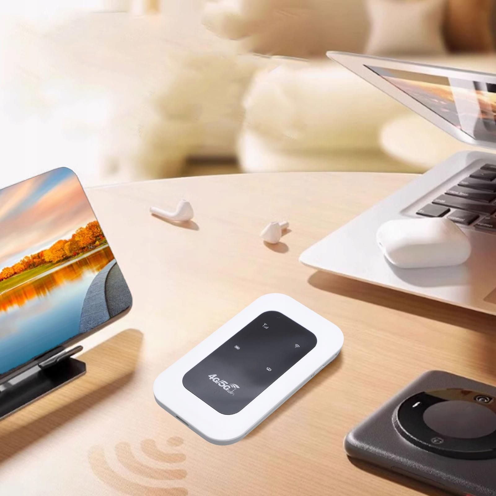 Router Przenośny Router Mobilny 4G 5G Wifi 300Mbps 2100 Mah Na Kartę ...