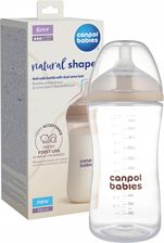 Zdjęcie Canpol Babies Butelka Natural Shape Ze Smoczkiem Dwustrefowym 330Ml 6M+ - Radzyń Chełmiński