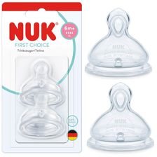 Zdjęcie Nuk Silikonowy Smoczek Do Butelki First Choice 6M+ Rozmiar Xl Kaszki - Libiąż