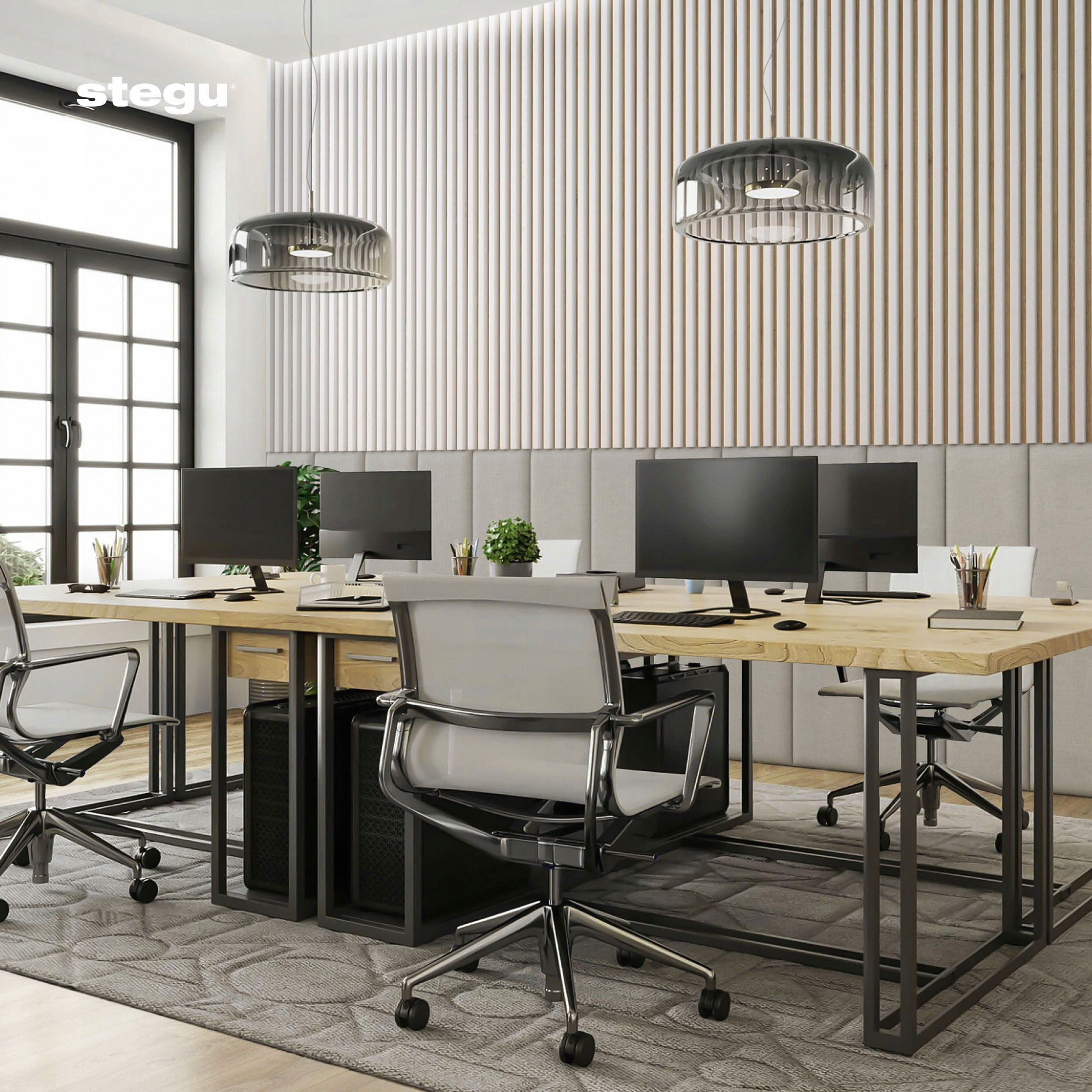 Stegu Panel Tapicerowany Ścienny Wezgłowie 60x30 Szary MOPP60X30B1LN09 ...