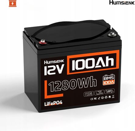 Akumulator Lifepo4 12V 100Ah 10 5Kg 1280Wh Do Rv Solar Łodzi Kampera