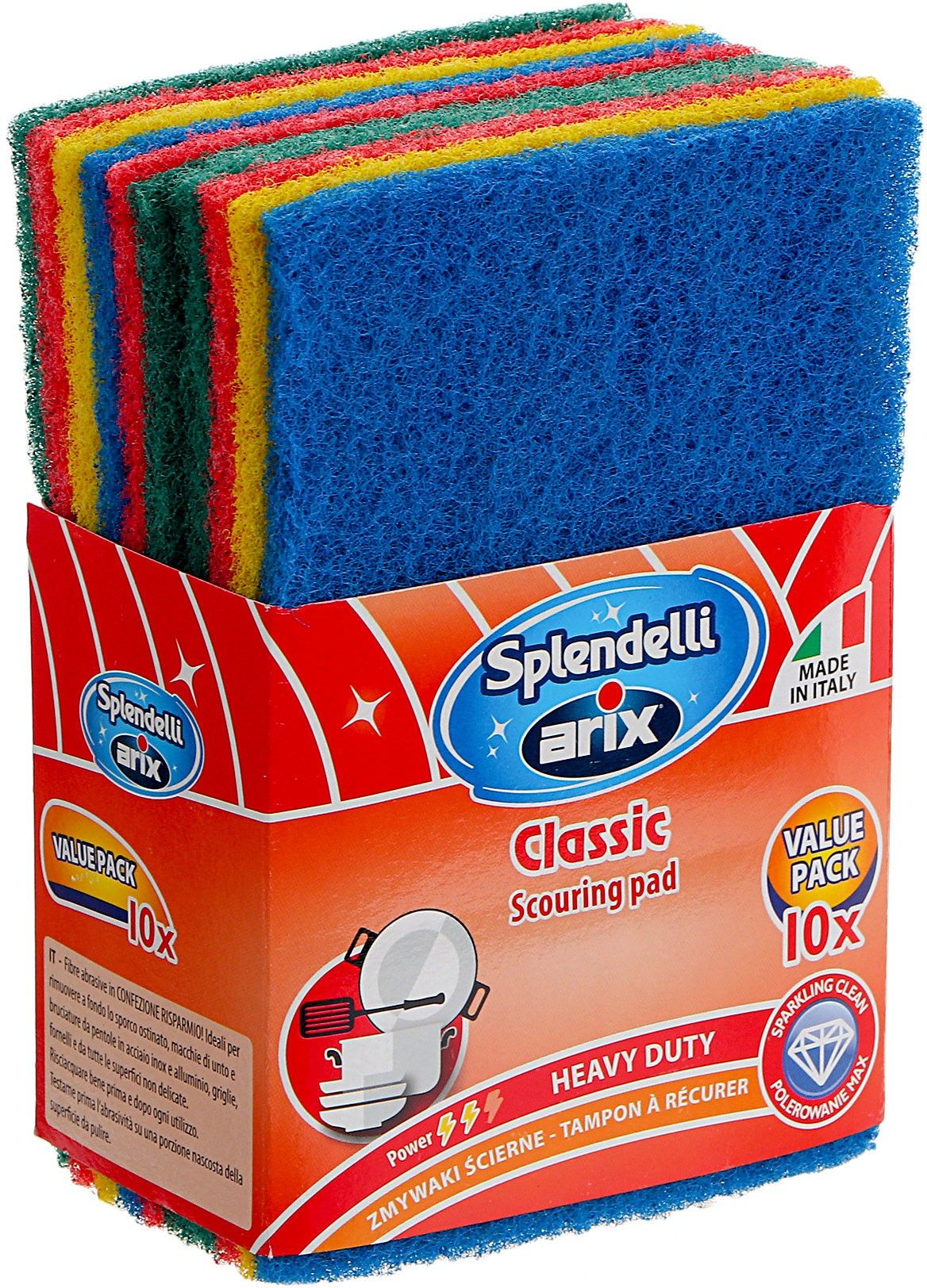 Arix S.p.A. Zmywak ścierny Splendelli Do naczyń i garnków 10szt 10x15cm ...