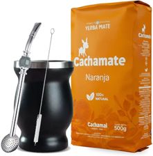 Zdjęcie Zestaw Yerba Mate Cachamate Pomarańczowa – Komplet Akcesoriów - Kęty