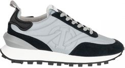 Ranking ICEBERG skórzane włoskie sneakersy NOWOŚĆ BLACK/GREY LOOP Popularne włoskie buty