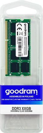 GOODRAM DDR3 8GB 1600MHz CL11 SODIMM (GR1600S364L11/8G)