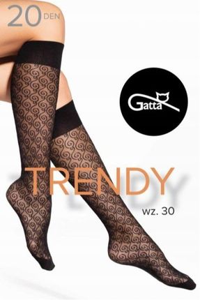 GATTA TRENDYLINE KNEE SOCKS wz.30 Podkolanówki NERO / UNI