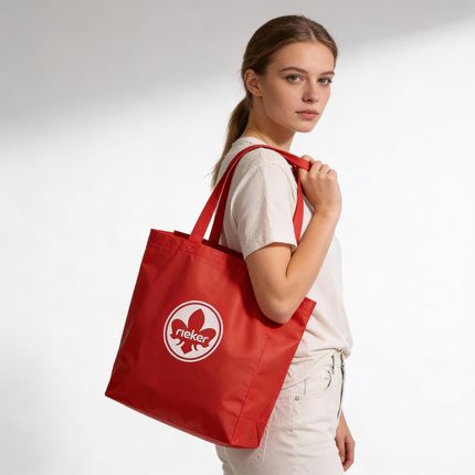Torba zakupowa damska Rieker, z materiału syntetycznego o prostej otwartej formie z dwoma uchwytami do noszenia w dłoni lub na ramieniu lekka i prakty