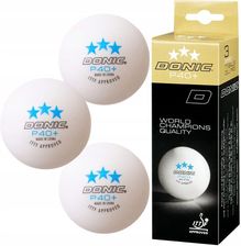 Zdjęcie Donic Piłeczki Do Tenisa Stołowego Piłki Ping Ponga 3Szt. 3*** Białe - Nowa Dęba