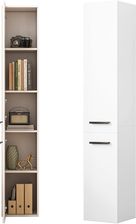 TIMETRADE Regał Szafka Słupek 2-drzwiowy Biały Drewniany wys. 174 cm 5904890435667