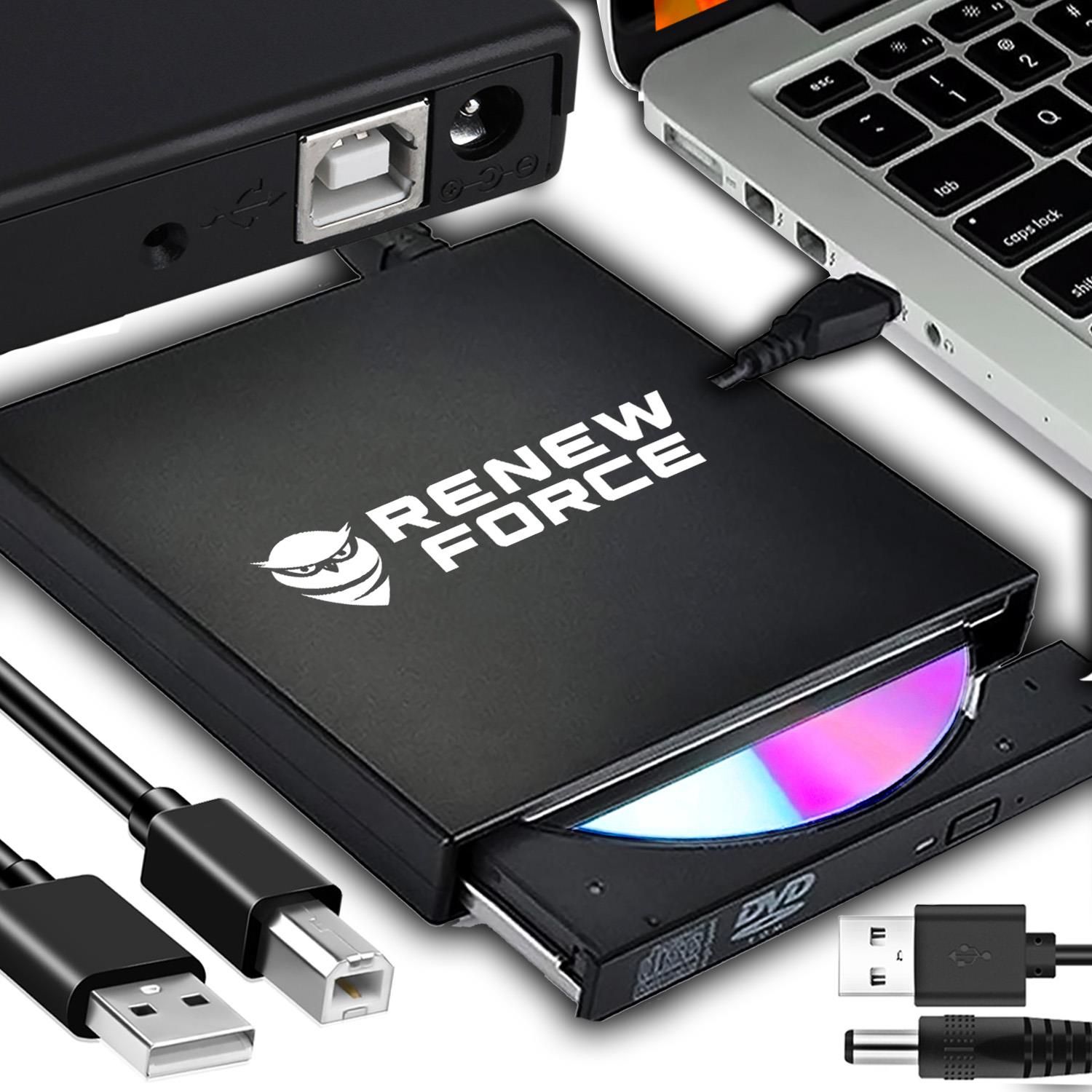Napęd optyczny Nagrywarka CD Renew Force USB NAGRYWANIE PŁYT CD-R ...