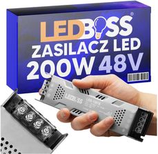 Zdjęcie Ledboss Zasilacz 48V 200W Pro Taśm Opraw Led Transformator Modułowy Slim  - Czarna Białostocka