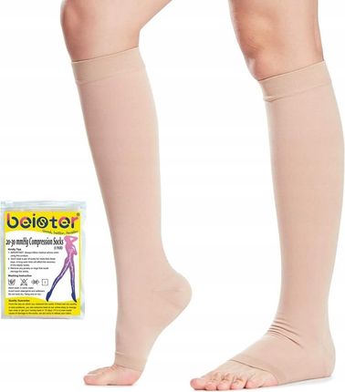 Medyczne Pończochy Uciskowe 20-30 Mmhg Roam. XXL Beżowe