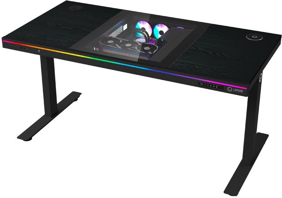 фото Геймерский игровой стол Lorgar DE90W Wood Black (LRG-DE90W) 1