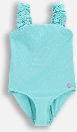 Strój kąpielowy dziewczęcy turkusowy jednoczęściowy z szybkoschnącego materiału