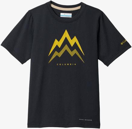 Koszulka chłopięca Columbia Tech Trail Utility S/S Graphic Crew - black/energetic
