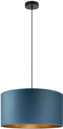 Tornado Lights Lampa Wisząca Pojedyncza Industrialna Loft 50cm abażur welur jeans złoty (OX000566)