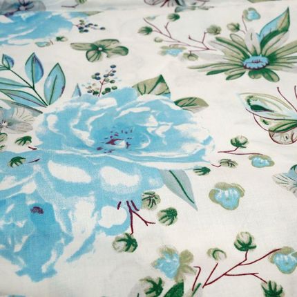 Szycie Z Pasją Bawełniany Worek Do Przedszkola Niebieskie Kwiaty Motylem