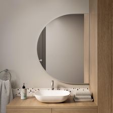 Zdjęcie Lustro Baltica Design Tiny Border Semi Round srebrny 5904107923949 - Żerków