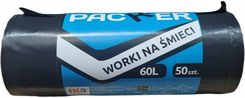 Zdjęcie Packer Worki na śmieci mocne LDPE czarne 60L 50 szt (09462) - Boguchwała
