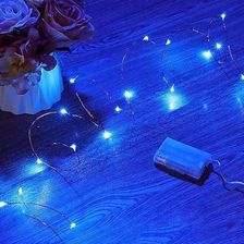 Zdjęcie Lampki LED druciki do dekoracji USB 5 m niebieskie 2 sztuki - Pleszew