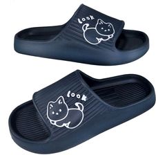 Zdjęcie Klapki Damskie Pianka Granat Koty 6549 (39/40) - Wrocław