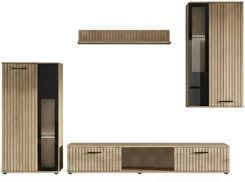 Zdjęcie ASM Meble Meblościanka WOW hickory jackson dąb/hickory jackson/czarny 5907670765312 - Gryfino