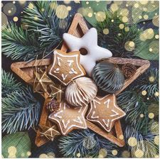 Zdjęcie Paw Serwetki Świąteczne Gingerbread Stars 33x33cm - Bydgoszcz