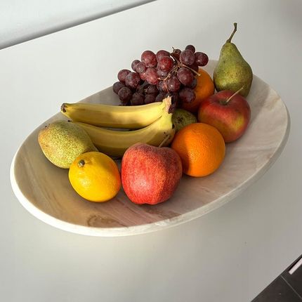 Misa na owoce i warzywa beżowa 1000 ml konglomerat mineralny (solid surface) (DUŻA_MISA_CORIANDUNEPRIMA)