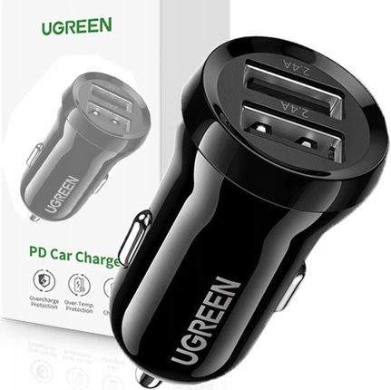 Ugreen Ed018 2X Usb 24W Czarna