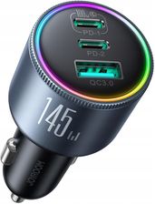Zdjęcie Joyroom Ładowarka Samochodowa Usb A C Z Kablem 145W Ciemnoszara - Połaniec