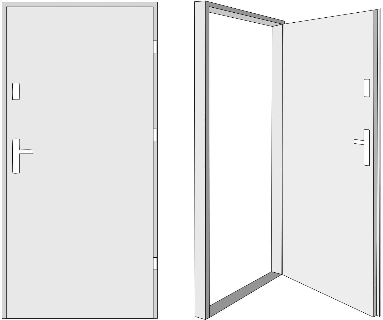 Drzwi zewnętrzne Polskie Drzwi Blue Plus T41 Orzech Prawe 90cm Do ...