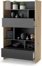 Zdjęcie LENART regał dąb artisan czarny Bed Concept BC-27 SPL268155W268164 - Nysa