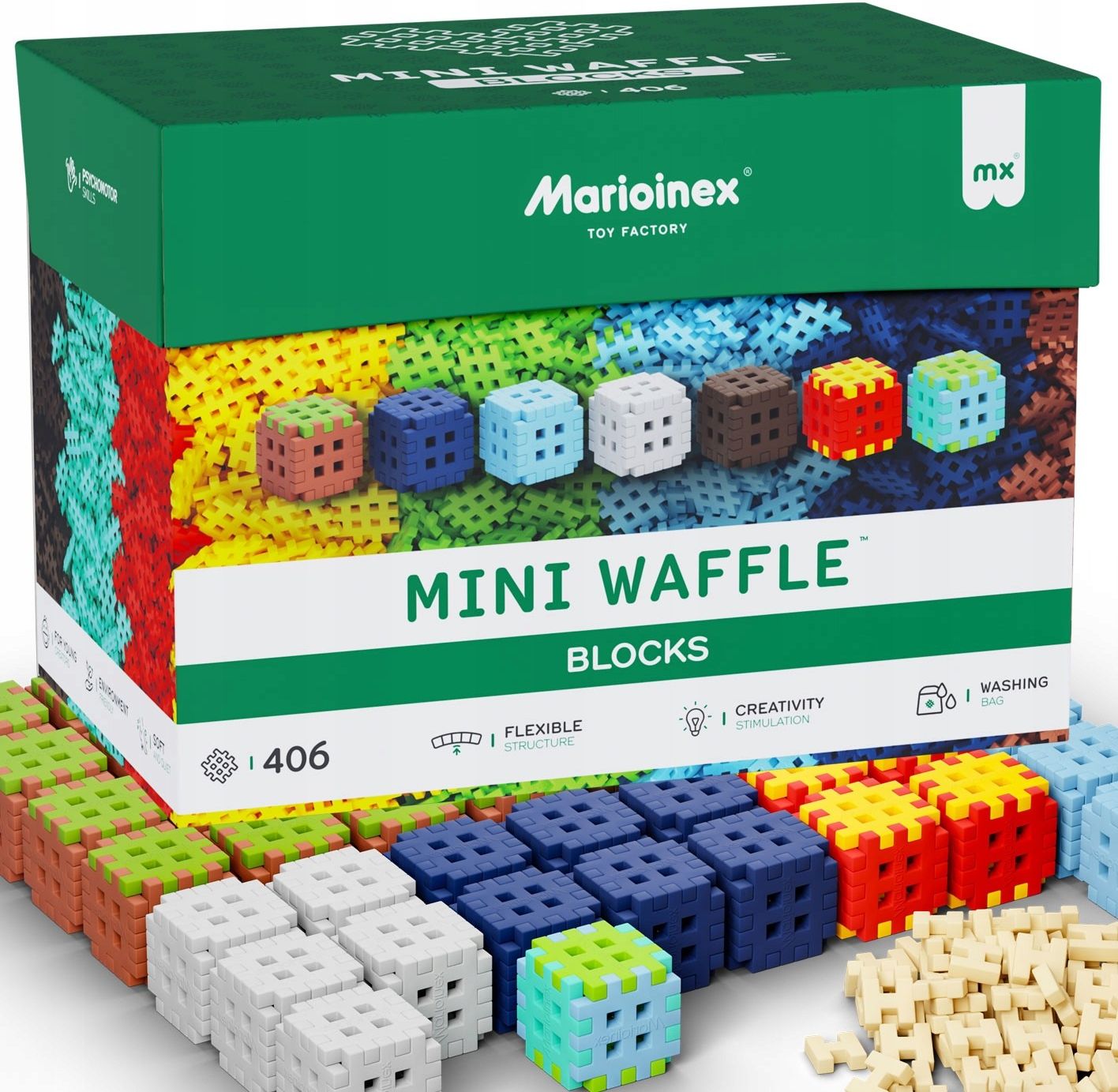 Jeu de Construction Marioinex Mini Waffle Pastel 300 pièces Jeu de Construction Marioinex Mini Waffle Pastel 300 pièces
