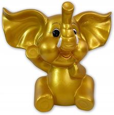 Zdjęcie Skarbonka Cernipol Figurka Słonik Ceramiczna Złota 23x29 cm - Tychy