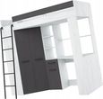 Meble4home Flo L antresola z biurkiem i szafą narożną 80x200