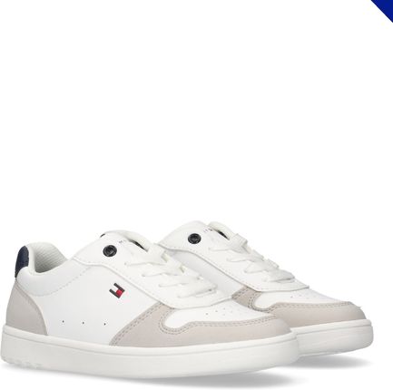 Buty sneakersy białe z chłopięcej kolekcji Tommy Hilfiger T3X9-33849-1269B041 35