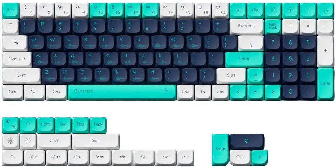 Nsa Keycaps NuPhy - Cymatics nSA Profile Dye-sub PBT Keycaps - Niskoprofilowe ...