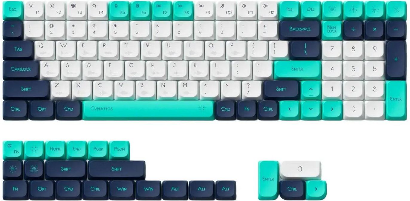 Nsa Keycaps NuPhy - Cymatics nSA Profile Dye-sub PBT Keycaps - Niskoprofilowe ...