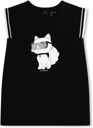 Czarna prosta sukienka z kolekcji Karl Lagerfeld Z30118/09B 71 (9m)
