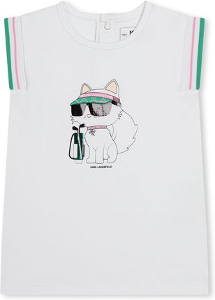 Biała prosta sukienka z kolekcji Karl Lagerfeld Z30118/10P 71 (9m)