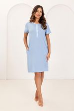 Zdjęcie Koszula nocna damska Regina 177 niebieska duże rozmiary - Pacanów