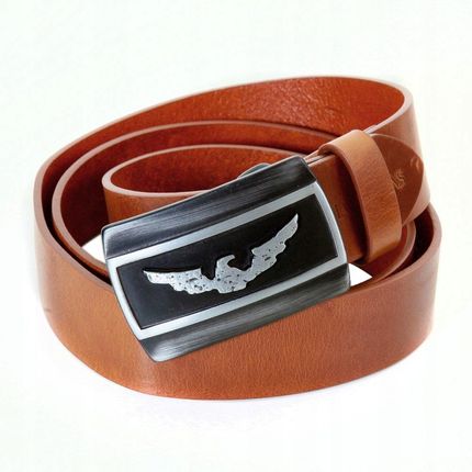 Armani Exchange Męski Pasek Skórzany Brązowy 120 Cm 3,5 Cm (Kod 6157)