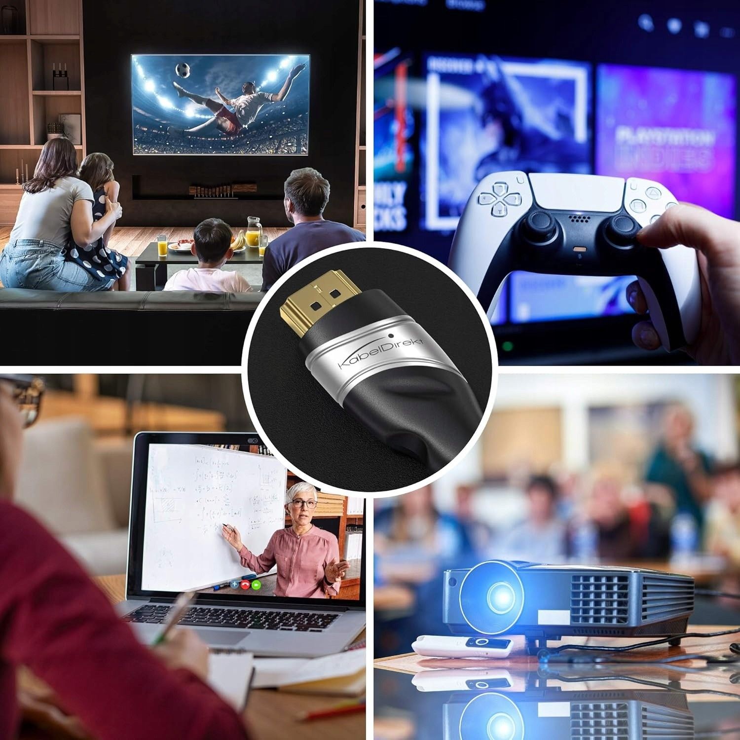Cavo HDMI 2.1b 8K DeleyCON 1,5m – 48Gbps, Certificato, Supporto 8K@60Hz, 4K@120Hz, EARC E HDCP 2.3 - 3