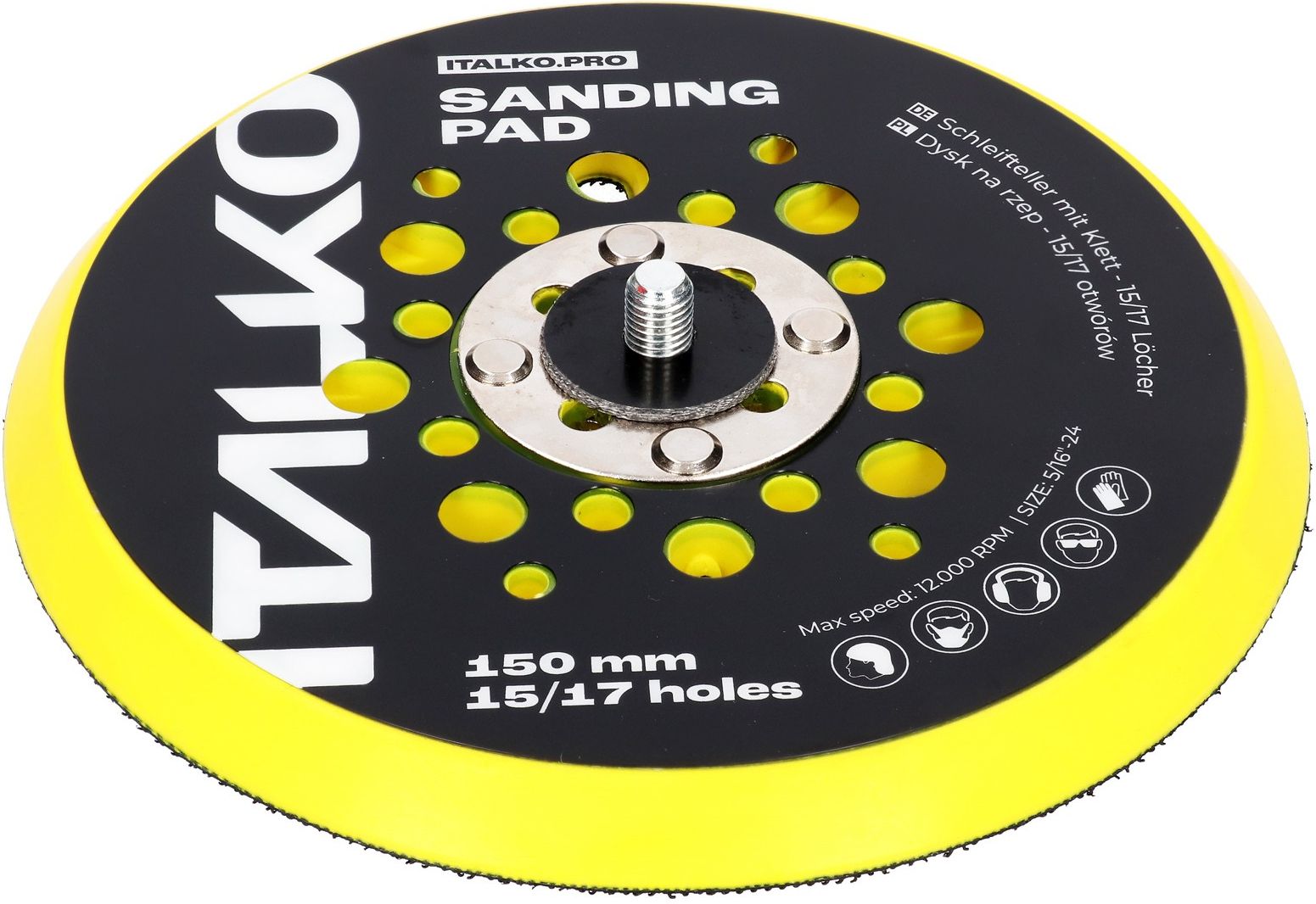 Italko Dysk Na Rzep 150Mm Tarcza Z Rzepem Do Szlifierki Mimośrodowej 5/ ...