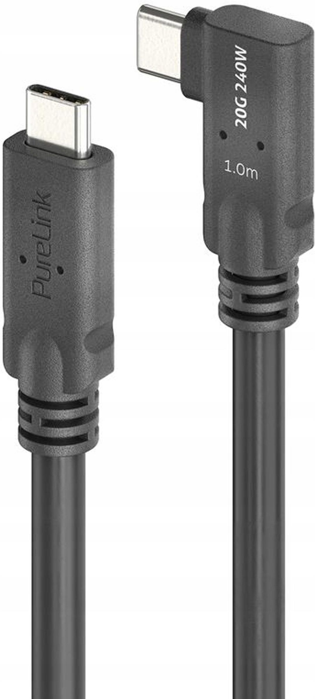 Purelink Pi6620 010 Pureinstall Microx4 Kabel Usb C 90° Usb4 20 Gbps 1M ...