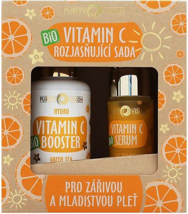 Purity Vision Bio Vitamin C Zestaw Rozjaśniający Booster 100ml + Sérum 30ml