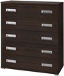 Mx Komoda 5 szuflad 100x40x110 cm kasztan/wenge mat PA1