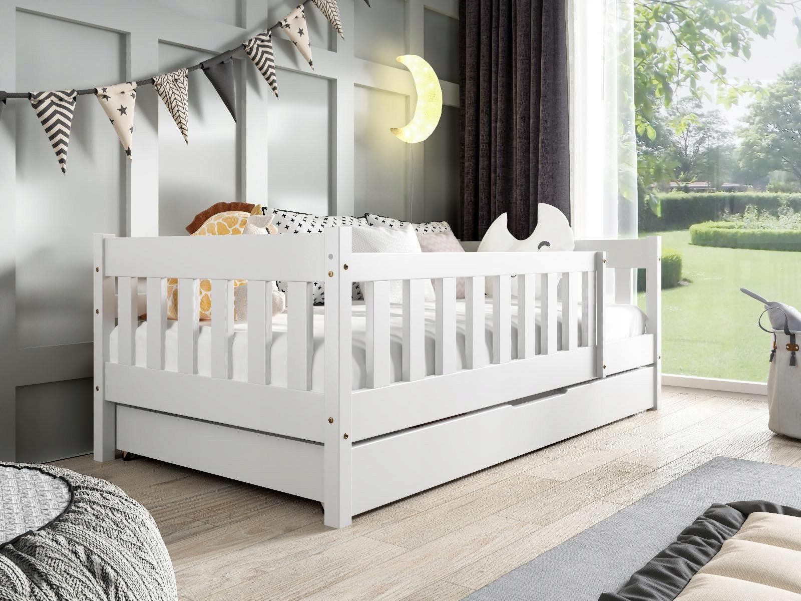 Mtj meble Pola ko Dzieci ce Niskie Bia y 160x80 Cm Z Materacem I mtj-meble-pola-ko-dzieci-ce-niskie-bia-y-160x80-cm-z-materacem-i