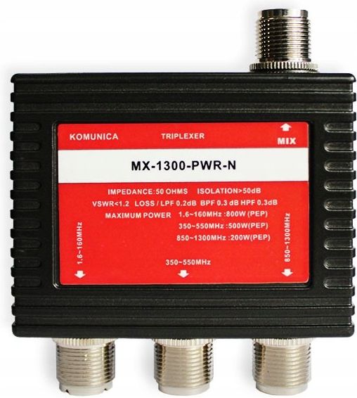 Komunica Triplexer 1 6 150 350 550 850 1300Mhz - Opinie i ceny na Ceneo.pl